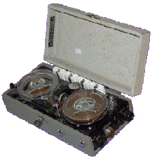 Photo of the Fi-Cord reel tape recorder provided to the Museum of Magnetic Sound Recording by Roger Wilmut, BBC engineer from 1960